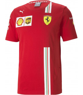 Tshirt Ferrari Scuderia Team Carlos Sainz Motorsport F1 Officiel Formule 1 Puma Collection