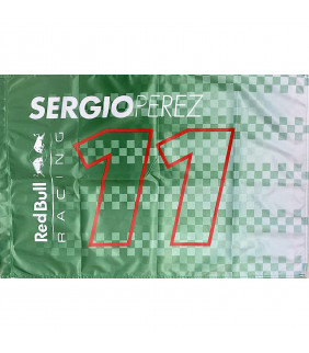 Drapeau Aston Martin Sergio Perez Racing Formula Team RedBull Officiel F1