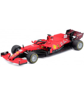 Voiture 1/43 SF21 Bburago Scuderia Ferrari Carlos Sainz 55 F1 Officiel Formule 1