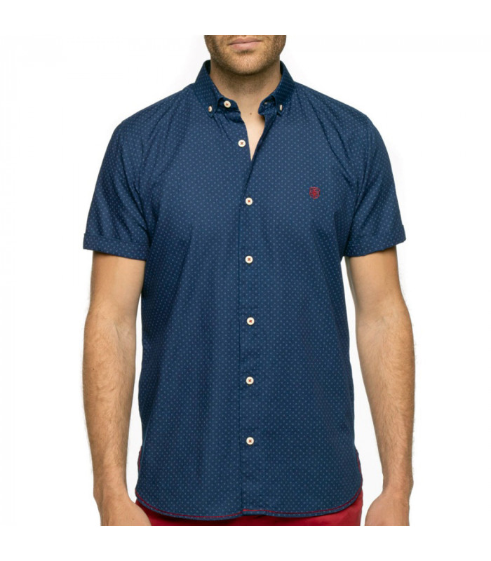 Chemise fantaisie écusson SHILTON