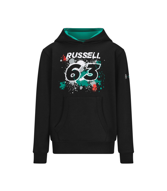 Sweat a Capuche Enfant Mercedes-AMG Petronas George Russell 63 Edition Motorsport Team Officiel F1