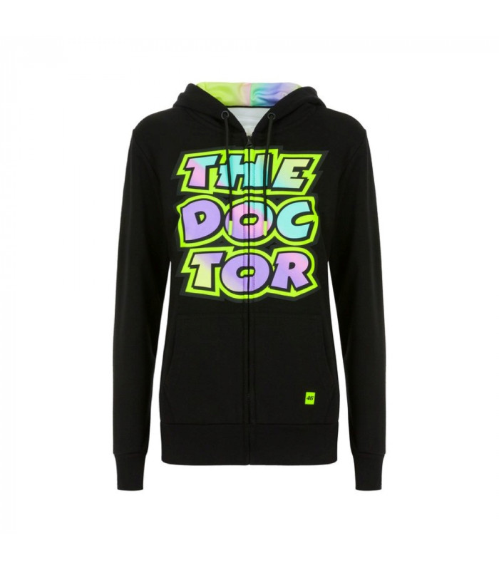 Sweat a Capuche Zip Femme VR46 The Doctor 46 Valentino Rossi Officiel MotoGP