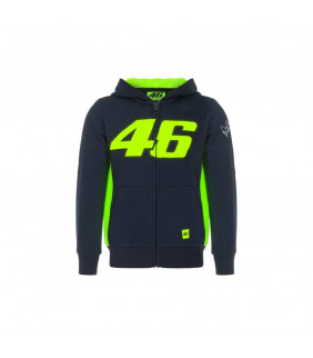 Sweat a Capuche Enfant Zip VR46 Big 46 Valentino Rossi Officiel MotoGP