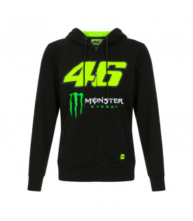 Sweat a Capuche Zip VR46 Dual Monster Energy Valentino Rossi Officiel MotoGP