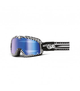 Masque Motocross 100% Percent Barstow Death Spray - Ecran mirroir bleu