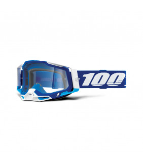 Masque Motocross 100% Percent Racecraft 2 Blue - Ecran incolore