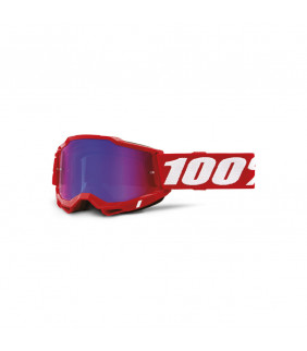 Masque Motocross 100% Percent Accuri 2 enfant Red - Ecran iridium rouge/bleu