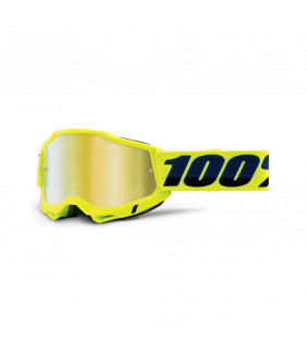 Masque Motocross 100% Percent Accuri 2 enfant Yellow - Ecran iridium or