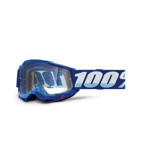 Masque Motocross 100% Percent Accuri 2 Blue - Ecran incolore