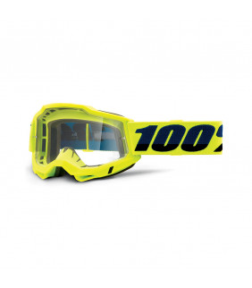 Masque Motocross 100% Percent Accuri 2 Yellow - Ecran incolore