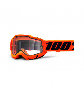 Masque Motocross 100% Percent Accuri 2 Enduro Orange - Double ecran incolore