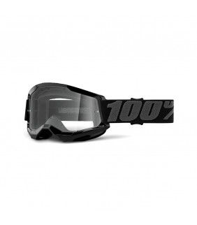 Masque Motocross 100% Percent Strata 2 enfant Black - Ecran incolore