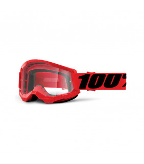 Masque Motocross 100% Percent Strata 2 enfant Red - Ecran incolore