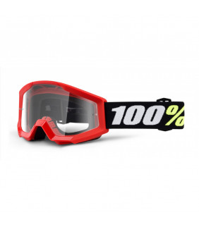 Masque Motocross 100% Percent Strata mini Red - Ecran incolore