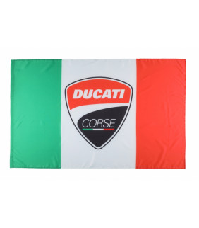 Drapeau Ducati Corse Bouclier Italien Officiel MotoGP